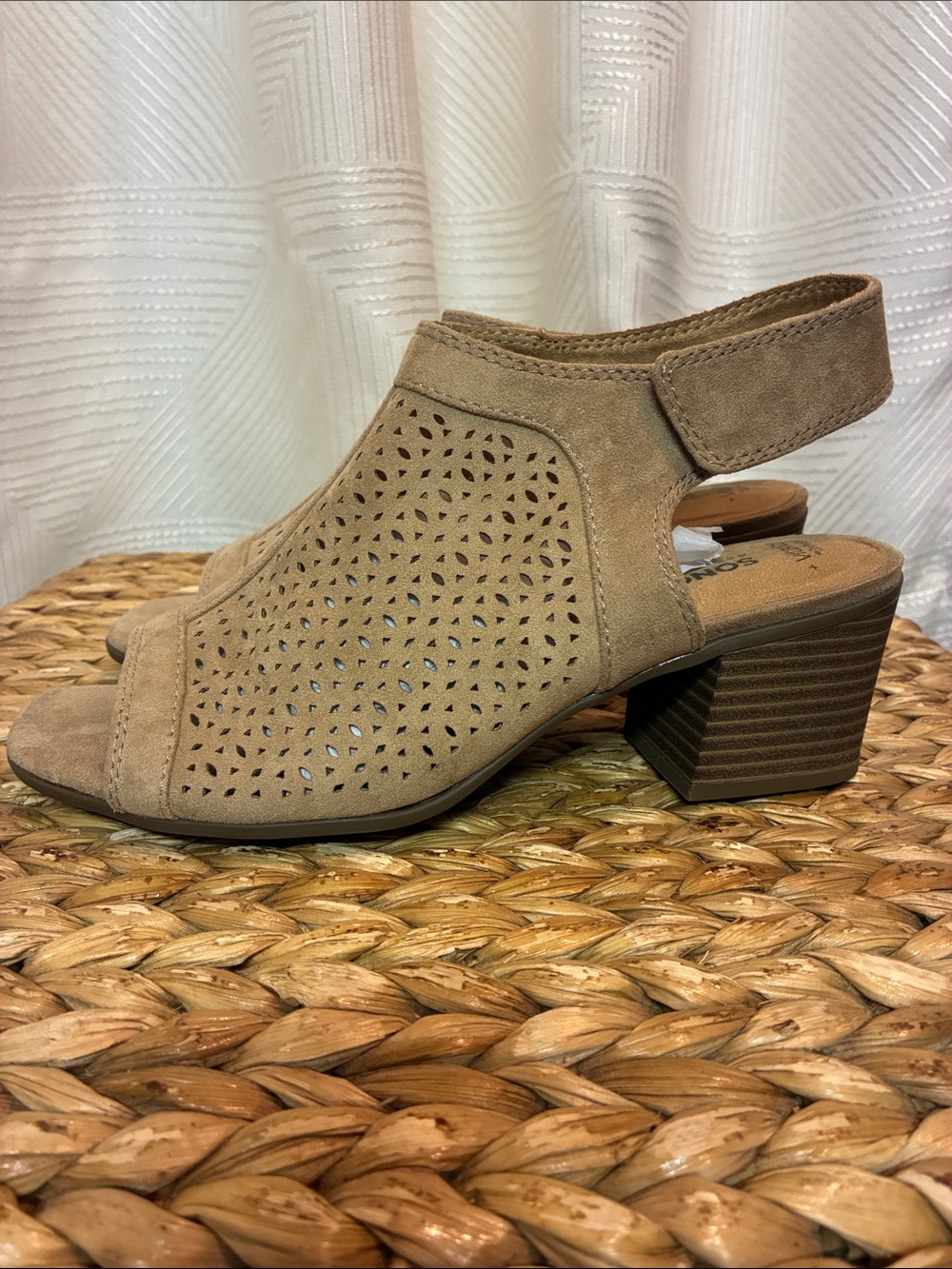 Sonoma Vitalize by Ortholite Slingback Sandals Tan Womens Sz 7.5 Wide